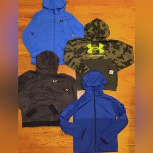 Lot of 4 Under Armour boys hoodies size youth large